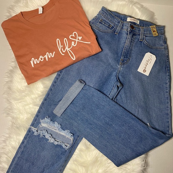 Denim - High Waisted Mom Jeans